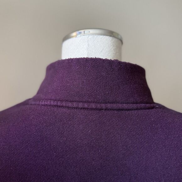 Victoria's Secret Fleece Lined Quarter Zip Pullover Sweater Sweatshirt Purple XL - Picture 15 of 16
